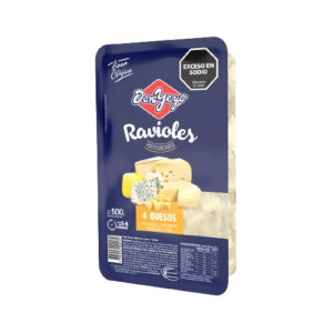 Ravioles 4 quesos x 500 grs